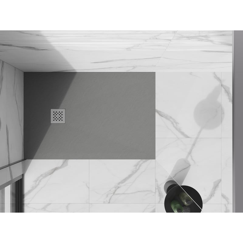 Mexen Stone+ rechteckige Komposit-Duschwanne 120 x 100 cm, grau-beton - 44611012
