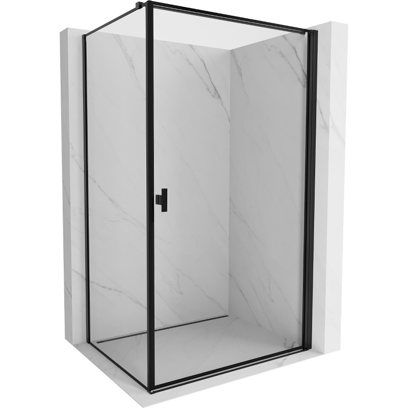 Mexen Mist-B dušinurk parempoolne 90 x 110 cm, must raam, must - 8A2T-090-110-70-70-P
