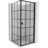 Mexen Mist-B Duschkabine schwenkbar rechts 70 x 70 cm, schwarzes Gitter, schwarz - 8A2T-070-070-70-77-P