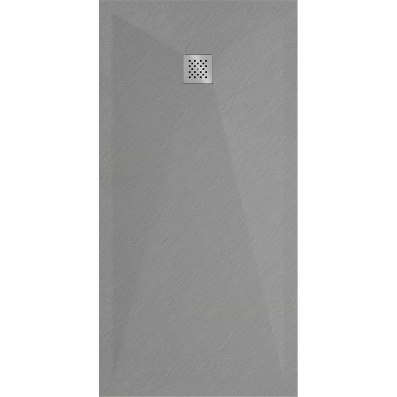 Mexen Stone+ ristkülikukujuline komposiitdušialus 160 x 100 cm, hall-betoon - 44611016