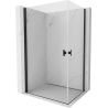 Mexen Mist-B Duo dušinurk 90 x 75 cm, läbipaistev, must - 8A2-090-075-70-00
