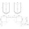 Mexen Mist-B Duo Duschkabine schwenkbar 80 x 80 cm, transparent, schwarz - 8A2-080-080-70-00