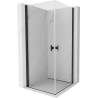 Mexen Mist-B Duo Duschkabine schwenkbar 80 x 80 cm, transparent, schwarz - 8A2-080-080-70-00