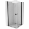 Mexen Mist-B Duo Duschkabine schwenkbar 85 x 85 cm, transparent, schwarz - 8A2-085-085-70-00