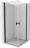 Mexen Mist-B Duo Duschkabine, schwenkbar, 90 x 90 cm, transparent, schwarz - 8A2-090-090-70-00