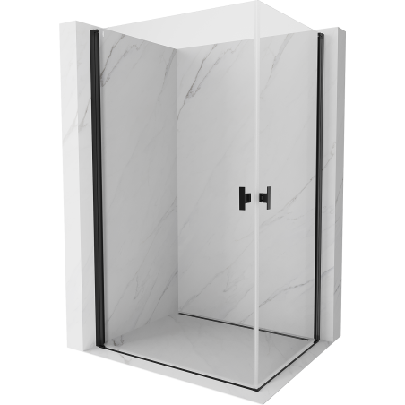 Mexen Mist-B Duo hinged dušikabiin 95 x 90 cm, läbipaistev, must - 8A2-095-090-70-00