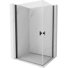 Mexen Mist-B Duo hinged dušikabiin 95 x 90 cm, läbipaistev, must - 8A2-095-090-70-00