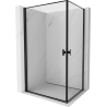 Mexen Mist-B Duo cabine de douche pivotante 80 x 70 cm, cadre noir, noir - 8A2-080L-070P-70-70