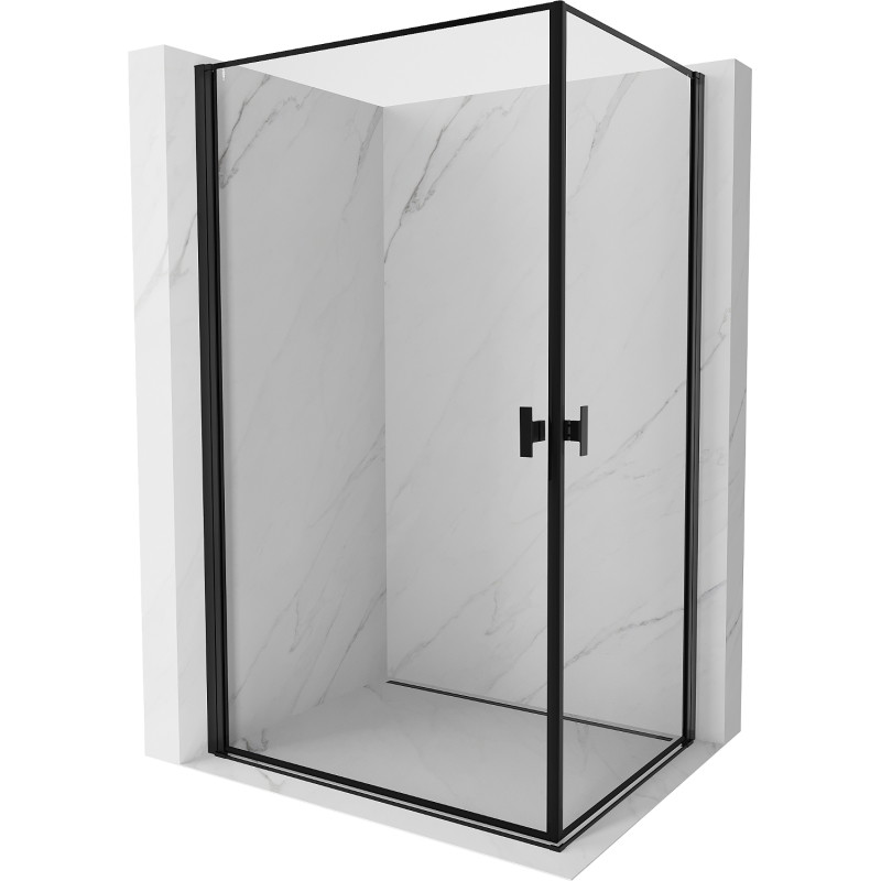 Mexen Mist-B Duo klizna tuš-kabina 70 x 80 cm, crni okvir, crna - 8A2-070L-080P-70-70