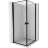Mexen Mist-B Duo 80 x 80 cm Hinged Shower Enclosure, Black Frame, Black - 8A2-080L-080P-70-70