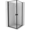 Mexen Mist-B Duo Duschkabine schwenkbar 80 x 80 cm, schwarzer Rahmen, schwarz - 8A2-080L-080P-70-70