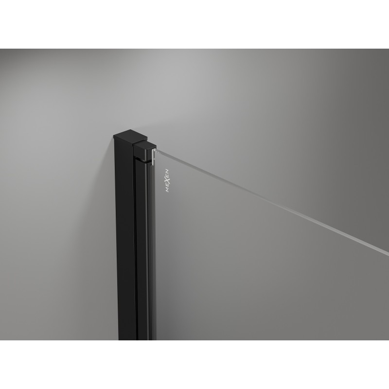 Mexen Mist-B Duo kabina prysznicowa uchylna 90 x 80 cm, czarna ramka, czarna - 8A2-090L-080P-70-70