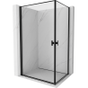 Mexen Mist-B Duo Duschkabine schwenkbar 80 x 100 cm, schwarzer Rahmen, schwarz - 8A2-080L-100P-70-70
