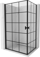 Mexen Mist-B Duo Duschkabine Schwingtür 70 x 90 cm, schwarzes Gitter, schwarz - 8A2-070L-090P-70-77