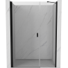 Mexen Mist-B porte de douche pivotante 115 cm, transparent, noir - 8A2-115-001-70-00