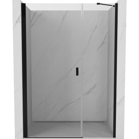 Mexen Mist-B 120 cm Hinged Shower Doors, Transparent, Black - 8A2-120-001-70-00