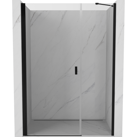 Mexen Mist-B Duschabtrennung schwenkbar 120 cm, transparent, schwarz - 8A2-120-001-70-00