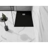 Receveur de douche composite rectangulaire Mexen Stone+ 100 x 70 cm, noir - 44707010