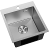 Mexen Solix stalen gootsteen 1-komoers 400 x 450 mm, inox - 6401401000-01