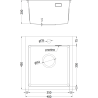 Mexen Solix zlewozmywak stalowy 1-komorowy 400 x 450 mm, inox - 6401401000-01
