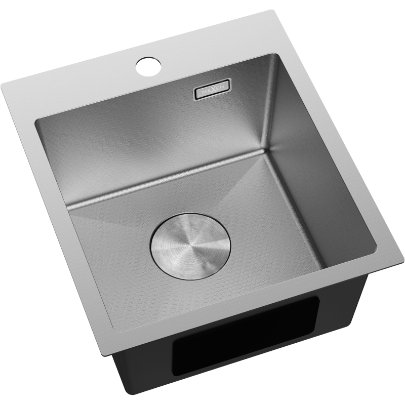 Mexen Solix Edelstahlspüle 1-Becken 400 x 450 mm, Inox HC - 6401401000-01HC