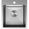 Mexen Solix terasest köögivalamu, 1-jaoline, 400 x 450 mm, inox HC - 6401401000-01HC