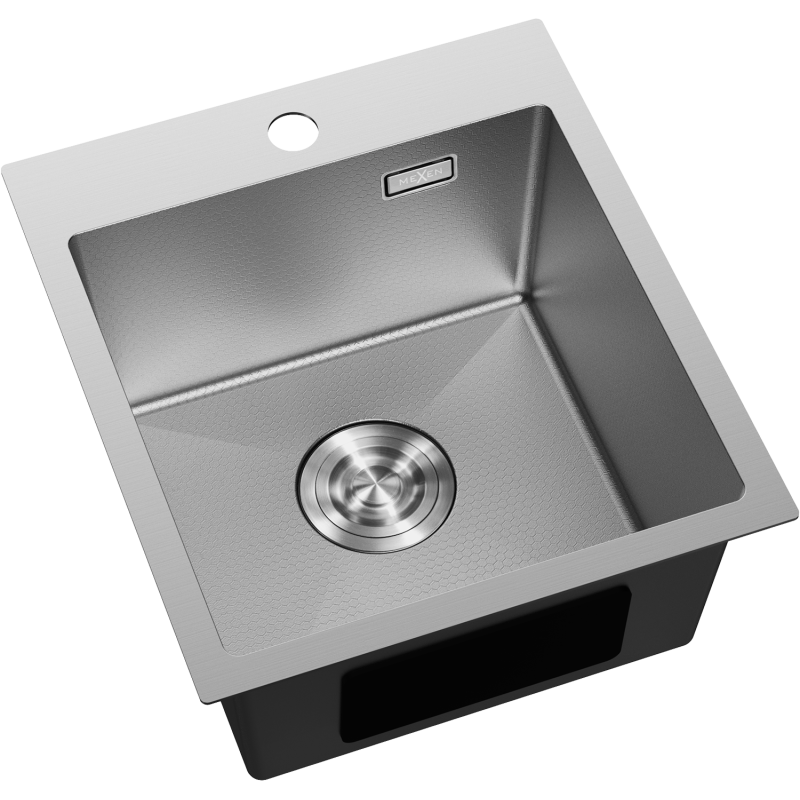 Mexen Solix stalen gootsteen 1-komoers 400 x 450 mm, inox HC - 6401401000-01HC