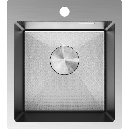 Mexen Solix ruostumattomasta teräksestä valmistettu 1-allas pesuallas 400 x 450 mm, inox HC - 6401401000-01HC