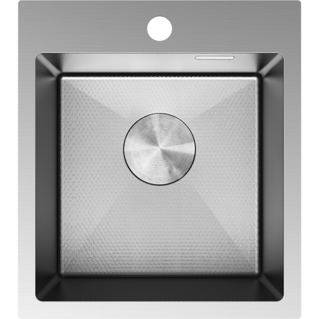 Mexen Solix terasest köögivalamu, 1-jaoline, 400 x 450 mm, inox HC - 6401401000-01HC
