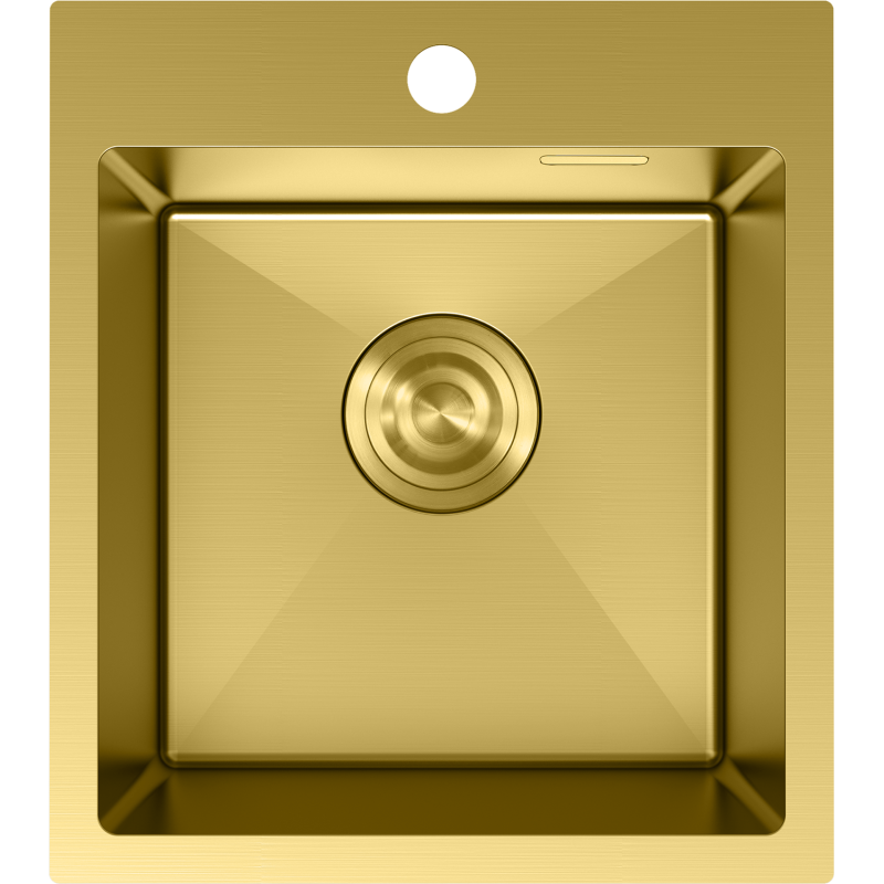 Mexen Solix Edelstahlspüle 1-Becken 400 x 450 mm, gold - 6401401000-55