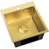 Mexen Solix roestvrijstalen spoelbak met 1 bak 400 x 450 mm, goud - 6401401000-55