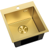 Mexen Solix roestvrijstalen spoelbak met 1 bak 400 x 450 mm, goud - 6401401000-55