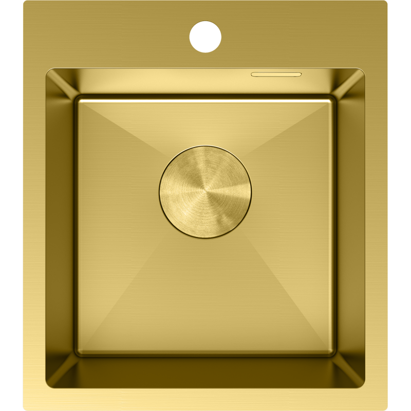 Mexen Solix lava-loiça em aço inoxidável de 1 bacia 400 x 450 mm, dourado - 6401401000-55