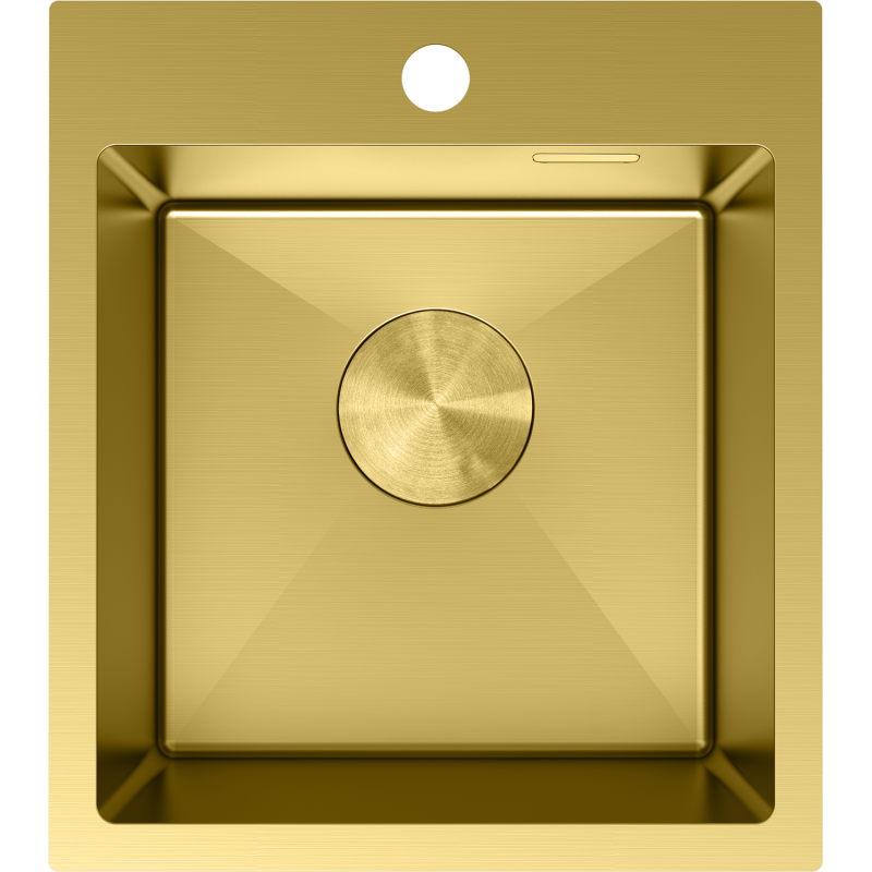 Mexen Solix ruostumaton teräsallas 1-allas 400 x 450 mm, kultainen - 6401401000-55