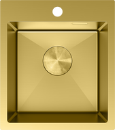 Mexen Solix rostfri diskbänk 1-fack 400 x 450 mm, guld - 6401401000-55