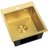 Mexen Solix Einbauspüle, 1 Becken, 400 x 450 mm, gold HC - 6401401000-55HC