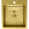 Mexen Solix lava-loiça de aço inoxidável 1-bacia 400 x 450 mm, dourado HC - 6401401000-55HC