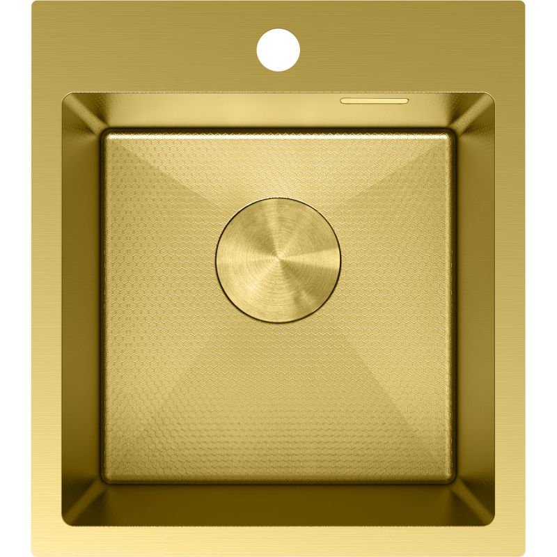 Mexen Solix lava-loiça de aço inoxidável 1-bacia 400 x 450 mm, dourado HC - 6401401000-55HC