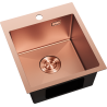 Mexen Solix fregadero de acero inoxidable de 1 compartimento 400 x 450 mm, cobre - 6401401000-65