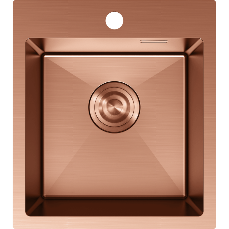 Mexen Solix fregadero de acero inoxidable de 1 compartimento 400 x 450 mm, cobre - 6401401000-65