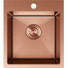 Mexen Solix fregadero de acero inoxidable de 1 compartimento 400 x 450 mm, cobre - 6401401000-65