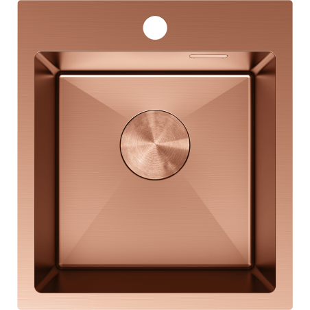 Mexen Solix fregadero de acero inoxidable de 1 compartimento 400 x 450 mm, cobre - 6401401000-65