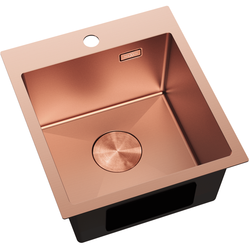 Mexen Solix steel sink 1-bowl 400 x 450 mm, copper - 6401401000-65