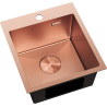 Mexen Solix steel sink 1-bowl 400 x 450 mm, copper - 6401401000-65