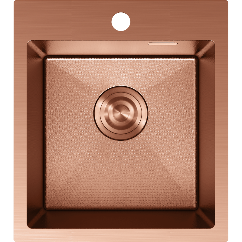 Mexen Solix fregadero de acero inoxidable de 1 cubeta 400 x 450 mm, cobre HC - 6401401000-65HC