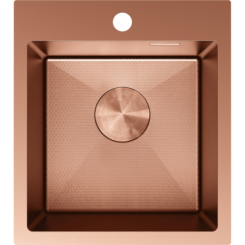 Mexen Solix stainless steel sink, 1-bowl, 400 x 450 mm, copper HC - 6401401000-65HC