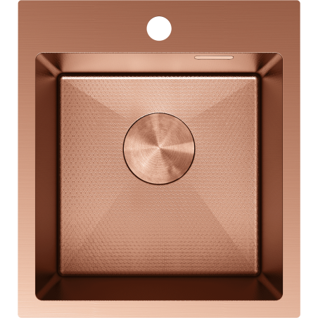 Mexen Solix stainless steel sink, 1-bowl, 400 x 450 mm, copper HC - 6401401000-65HC