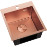Mexen Solix fregadero de acero inoxidable de 1 cubeta 400 x 450 mm, cobre HC - 6401401000-65HC