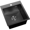 Mexen Solix fregadero de acero inoxidable 1-cubeta 400 x 450 mm, negro - 6401401000-70