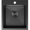 Mexen Solix jekleno pomivalno korito z eno posodo 400 x 450 mm, črno - 6401401000-70